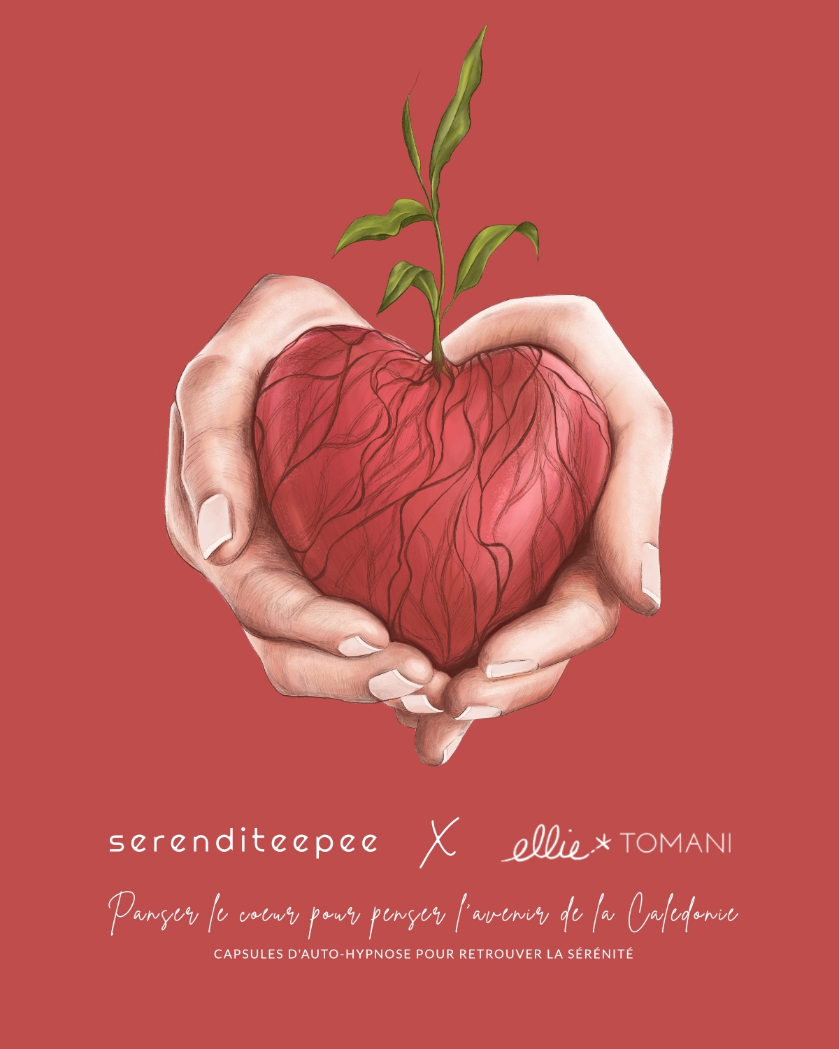 Illustration coeur mains collaboration sensibilisation - Ellie Tomani Illustration coeur mains collaboration sensibilisation