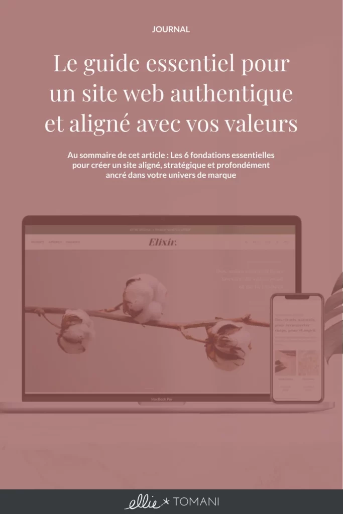 Visuel Article Créer un site web aligné - Ellie Tomani Visuel Article Créer un site web aligné