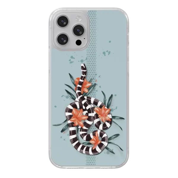 Coque illustrée Interlaced Tricot Rayé et Hibiscus