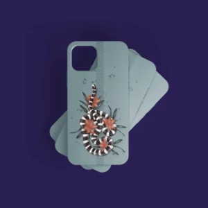 Coque illustrée Interlaced Tricot Rayé et Hibiscus