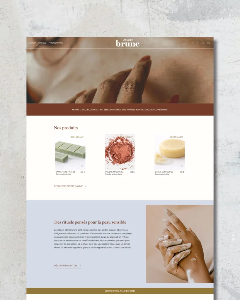Site e-commerce Atelier Brune