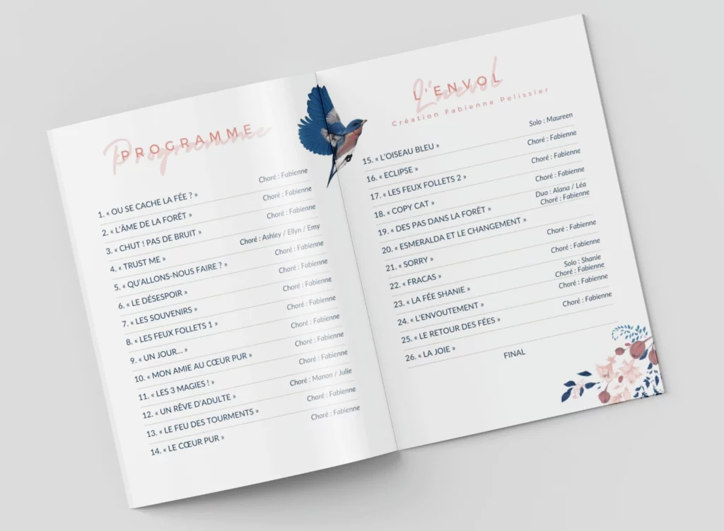 Programme Spectacle Danse Envol Oiseau Bleu