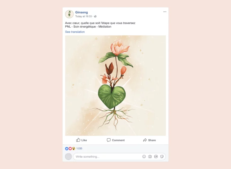 Post facebook Ginseng