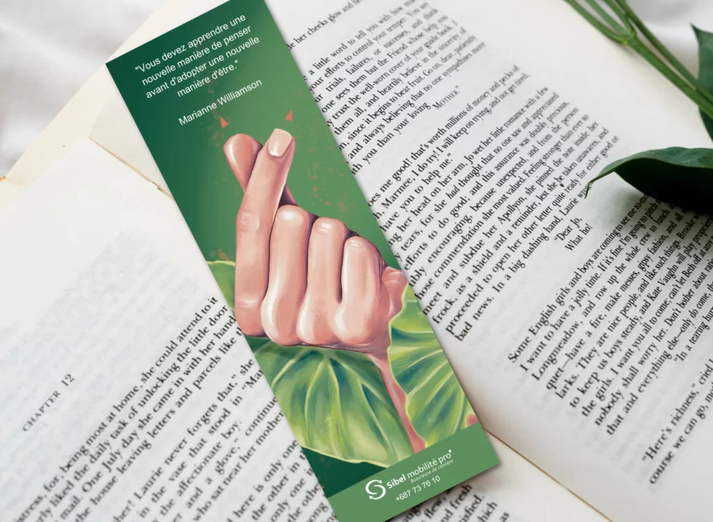 Marque Page Main Cœur Feuilles