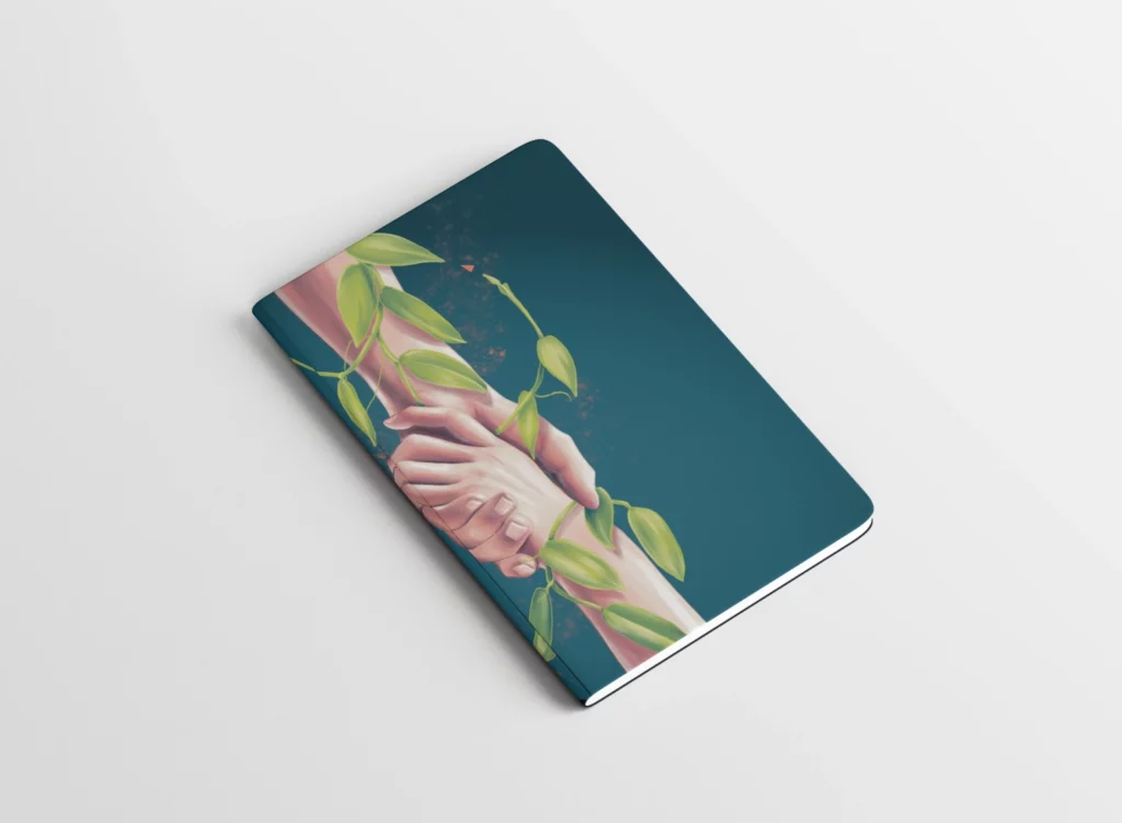 Carnet avec Illustration Mains Feuilles