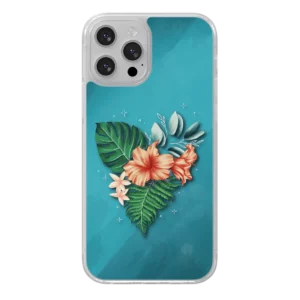 Coque illustrée Tropical Heart Flore tropicale en forme de coeur