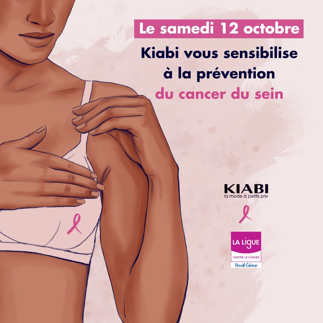 Illustration prévention cancer du sein Collaboration Kiabi Design émotionnel - Ellie Tomani Illustration prévention cancer du sein Collaboration Kiabi Design émotionnel